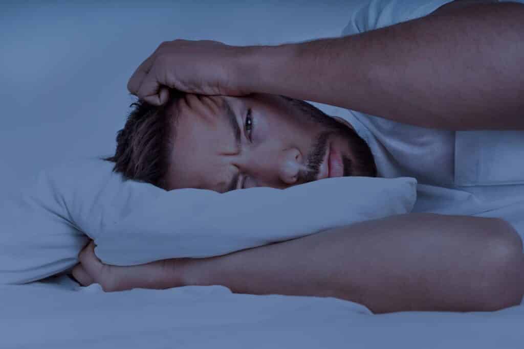 man trying to sleep