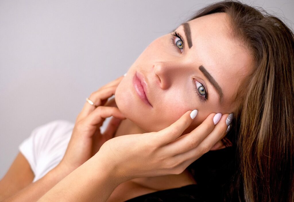 woman with glowing healthy skin