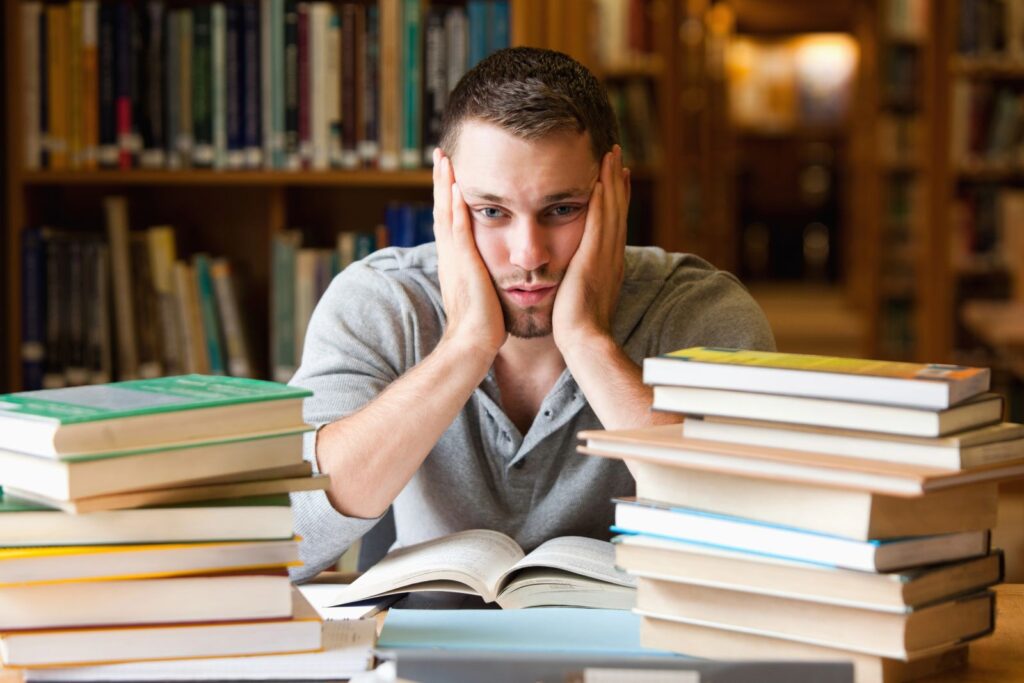 student struggling with productivity